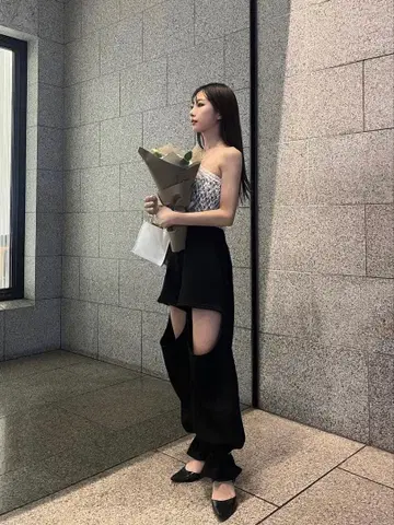 [ kiss the club ] open relax pants black