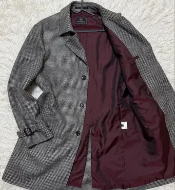 MEN'S BIGI 울 캐시미어 스텐카라 코트 하운드투스 XL