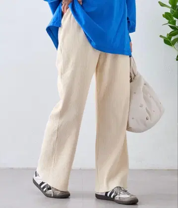 와이드 팬츠 L 사이즈 크림