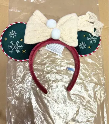 디즈니 크리스마스 2025 그린 컬러 머리띠 미사용 새상품 앱 구매품