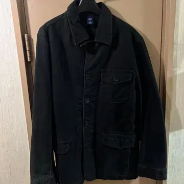 GAP 블랙 긴팔 셔츠 y2k 밀리터리 자켓 L