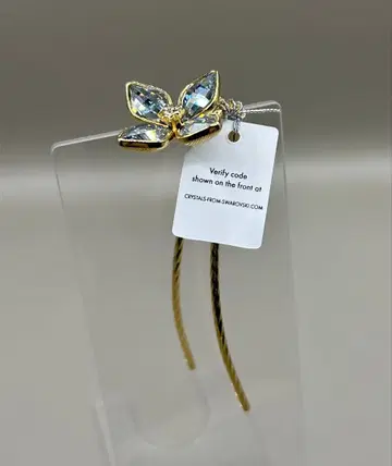 [ 새상품 미사용 ] 컴플렉스 비즈 스와로브스키 스틱 꽃 클리어