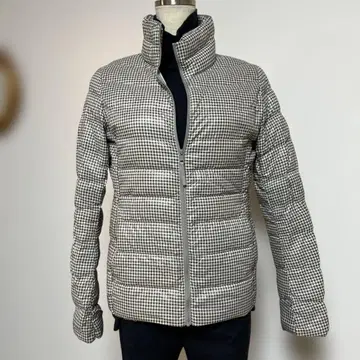 유니클로 UNIQLO 체크 무늬 다운 자켓 모노톤
