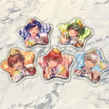 스타폴라 2022 생일 기념 별 모양 캔뱃지 5인 세트