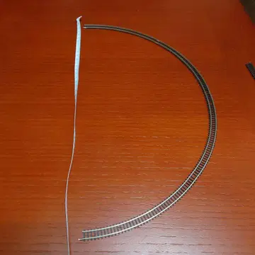 Z 게이지 (400mm) 곡선 레일 4개 세트 반경분