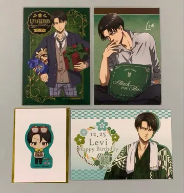 진격의 거인 엽서 스티커 브로마이드 특전 벌스데이 리바이