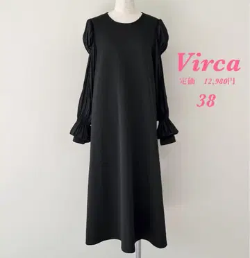 새상품 [ Virca ] 빌카 퍼프 슬리브 원피스 블랙 38