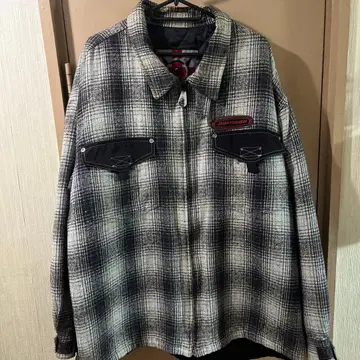 90s Quiksilver 체크 무늬 자켓 옴브레