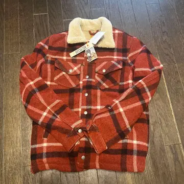 NUDIE JEANS 레트 체크 울 런치 자켓 미사용 택 포함