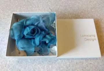 아시야 다이마루 코사지 깃털 블루