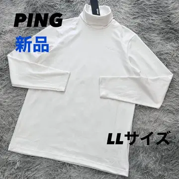 새상품 PING 핑 터틀넥 긴팔 티셔츠 화이트 셔츠 LL