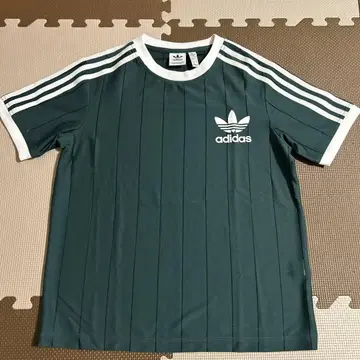 adidas 반팔 T셔츠 다크 그린 스트라이프