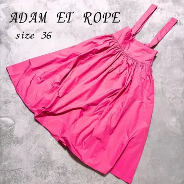 ADAM ET ROPE 오버롤 스커트 핑크 36 스커트 2Way