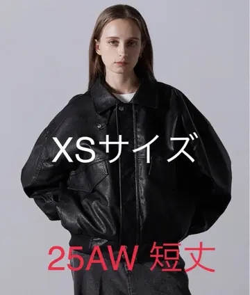 CLEL ] 빈티지 디자인 인조 가죽 블루종 XS 사이즈