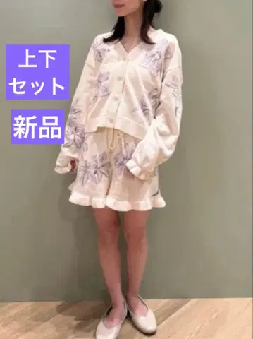 [새상품] 젤라또피케 MUCHA 릴리 자카드 가디건 & 숏팬츠