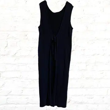 내추럴 뷰티 베이직 롱 베스트 니트 네이비 레이어드 M