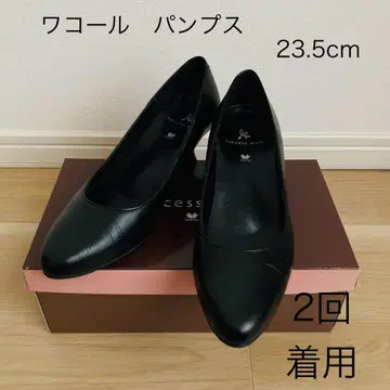 2회 사용 와코루 펌프스 블랙 와코루 서세스 23.5 힐
