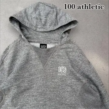 100 애슬레틱 스웨트 후디 그레이 후드티 멜란지 L