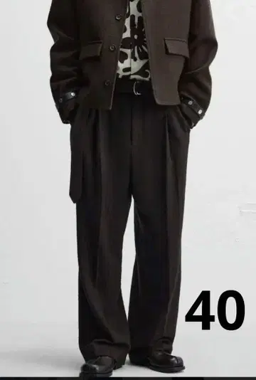 ZARA NANUSHKA 플리츠 벨트 팬츠 40