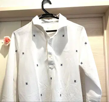 컨디션 최상 Titleist M 화이트 긴팔 피케 셔츠