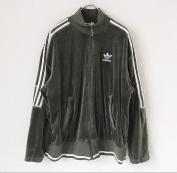 adidas 트랙 자켓 L 사이즈 그린 벨로아 트레포일