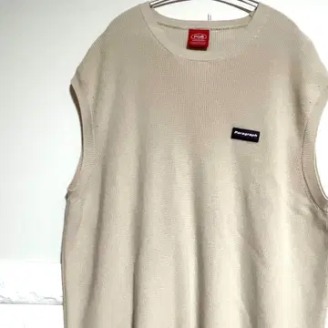 Paragraph 베스트 PO8 베이지 코튼 빅 루즈 남성용 프리