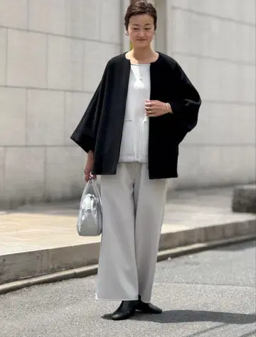 미사용 새상품 BEARDSLEY 립플 종이상자 허리 리브 팬츠 M