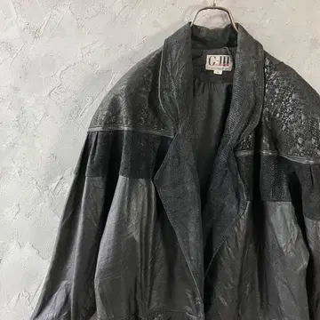 인기 컬러 빈티지 가죽 자켓 천연 가죽 블랙 심플 M HD8