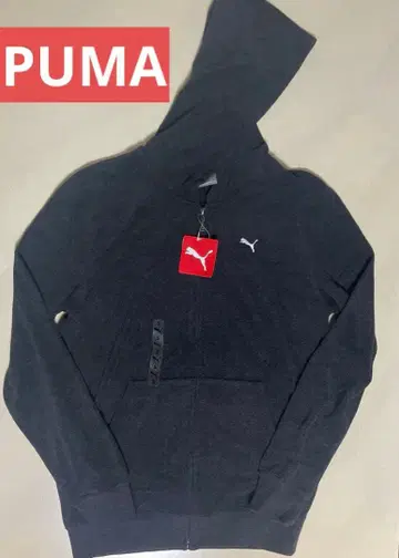 미사용 새상품 PUMA 후드 부착 집업 후드티 다크 그레이