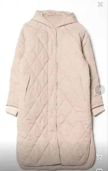 [ 새상품급 ] Re:EDIT 퀼팅 다운 롱 코트 베이지