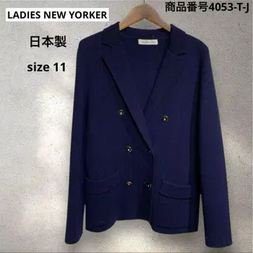 LADIES NEW YORKER 울 100% 니트 자켓 사이즈 11