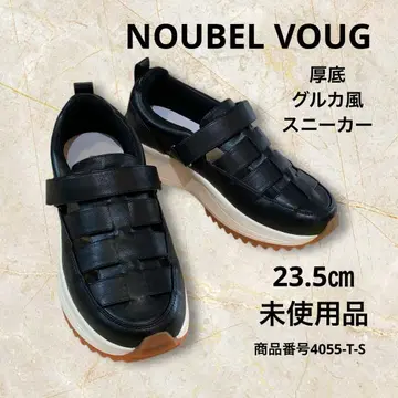 NOUBEL VOUG 통굽 글루카풍 스니커즈 블랙 23.5cm 미사용품