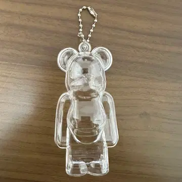 [ 2개 세트 ] 베어브릭용 체인 포함 클리어 케이스 BE@RBRICK