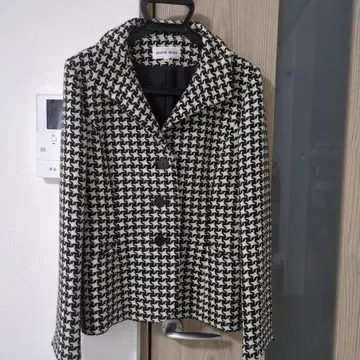 HANAEMORI 하운드 투스 패턴 자켓 40