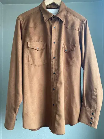 WISLOM 브라운 긴팔 셔츠