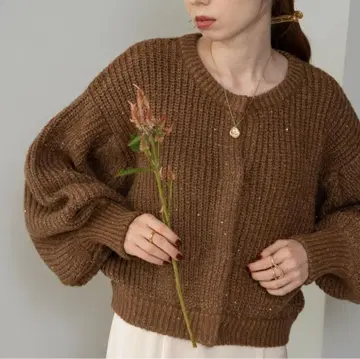 hinari 스팽글 니트 가디건