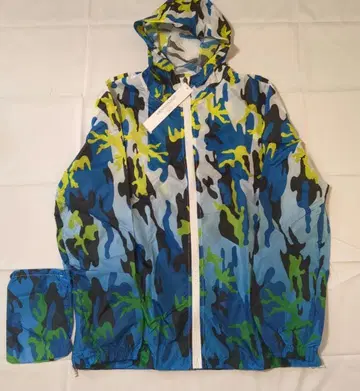 새상품 컬러풀 나일론 후드티 바스락 러닝 트레이닝 M