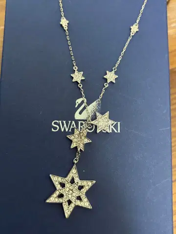 Swarovski 별 모양 롱 목걸이