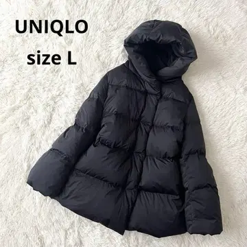 [ 새상품급 ] 유니클로 파우더 다운 숏코트 블랙 L