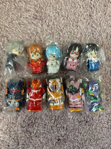 소프트 비닐 퍼펫 마스코트 에반게리온 피규어 8체 세트