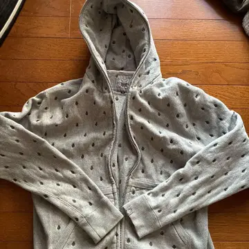 sodupies. 그레이 드롭 무늬 후드티 M 사이즈