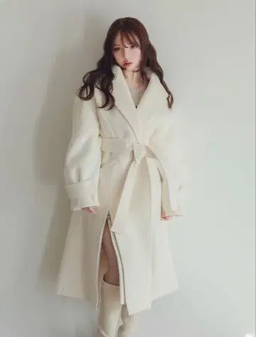 andmary Ange slit long coat