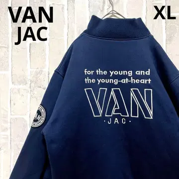 VAN JAC 밴자켓 블루종 점퍼 자수 로고 충전솜 XL