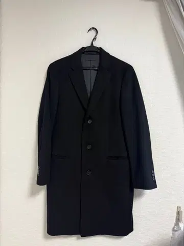 유니클로 체스터 코트 울 캐시미어 블랙 새상품급 S