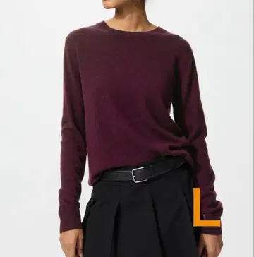 유니클로 캐시미어 크루넥 스웨터 17RED L