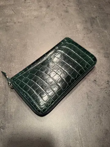 장지갑 정품 악어(그린) YKK