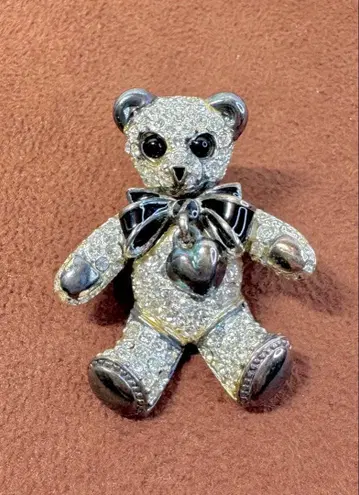 새상품급 영국, 버틀러 & 윌슨 B&W 베어 곰돌이 브로치 앤티크