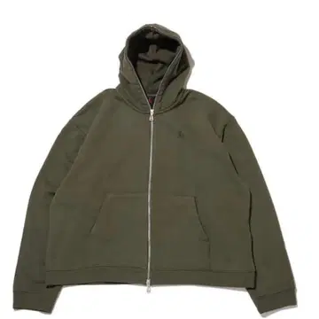 올리브 후드 부착 자켓