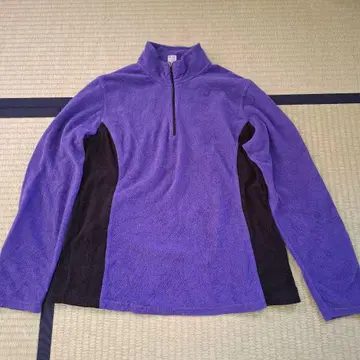 보라색 M 사이즈 집업 플리스