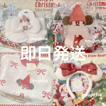 디즈니 크리스마스 릴린린 스웨터 숄더 머리띠 머플러